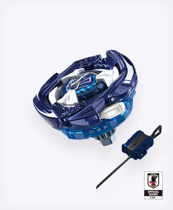 <日本正版>BEYBLADE X 戰鬥陀螺 UX-00 武士軍刀5-60K 金屬塗裝 武士藍 日本足球代表隊Ver.